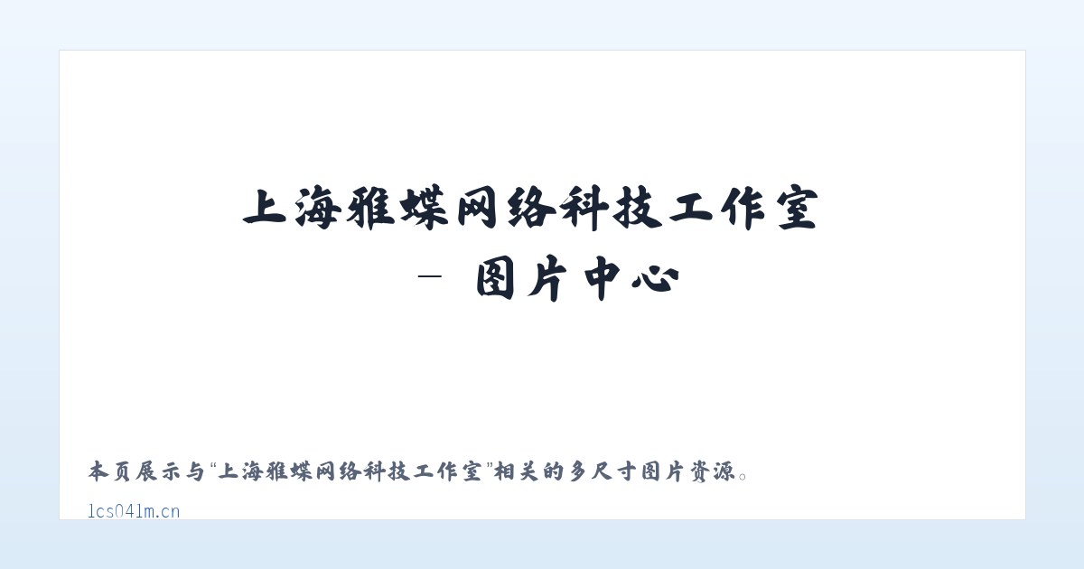 上海雅蝶网络科技工作室 主图